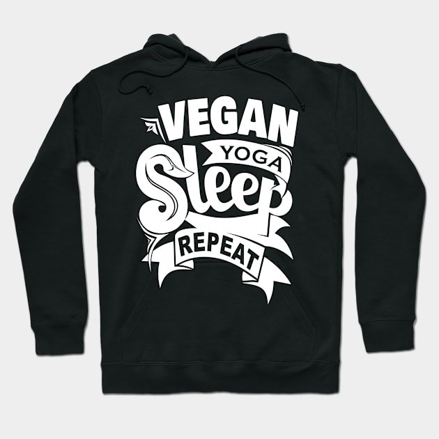 vegan and yoga Hoodie by osvaldoport76